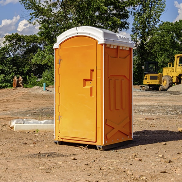 how often are the portable restrooms cleaned and serviced during a rental period in Mcdonald County